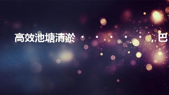 高效池塘清淤，巴洛仕設(shè)備助您一臂之力